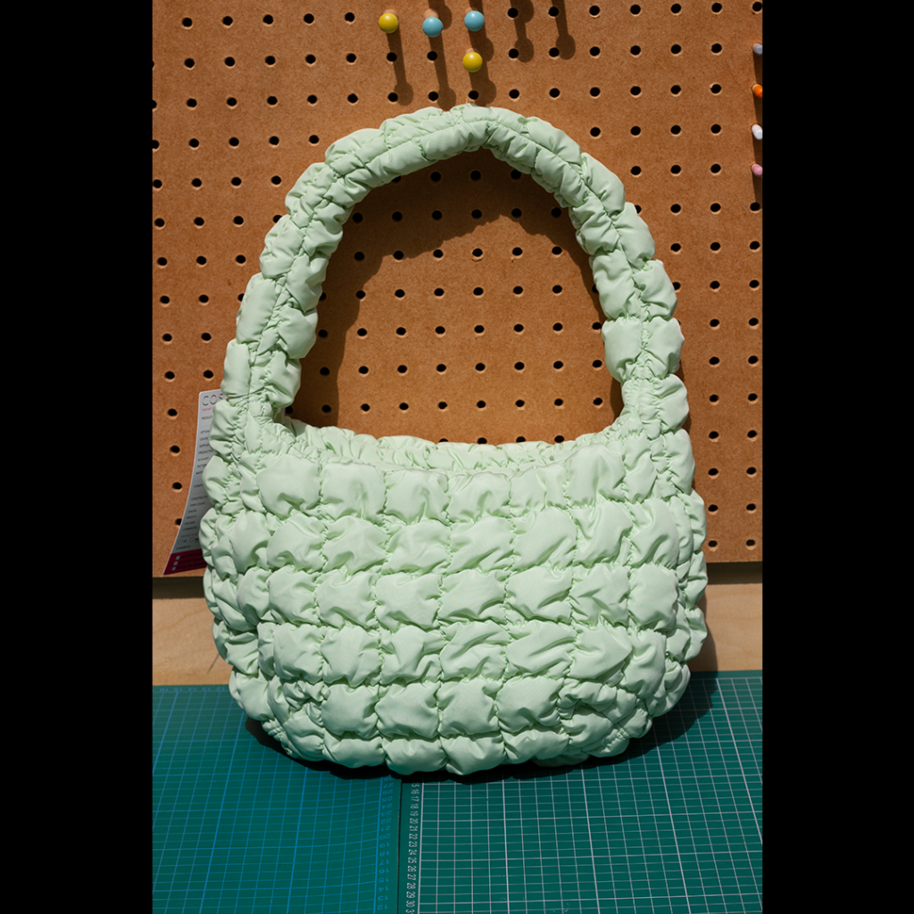 Photo of the quilted COS bag.